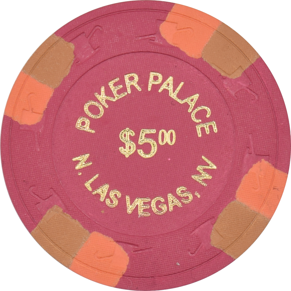 Poker Palace Casino N. Las Vegas Nevada $5 Chip 1985