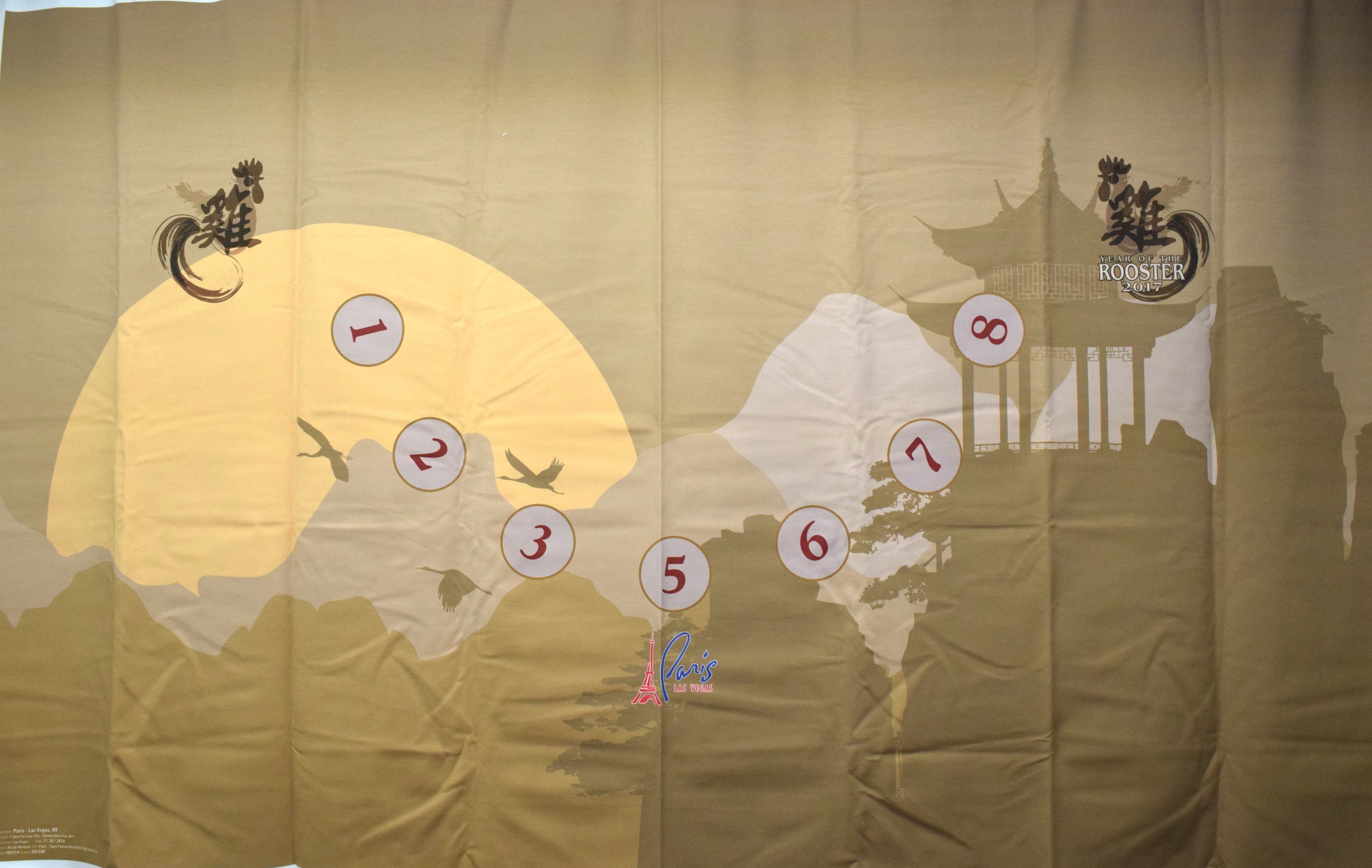 Paris Casino Las Vegas Nevada Year of The Rooster 2017 Pai Gow Layout