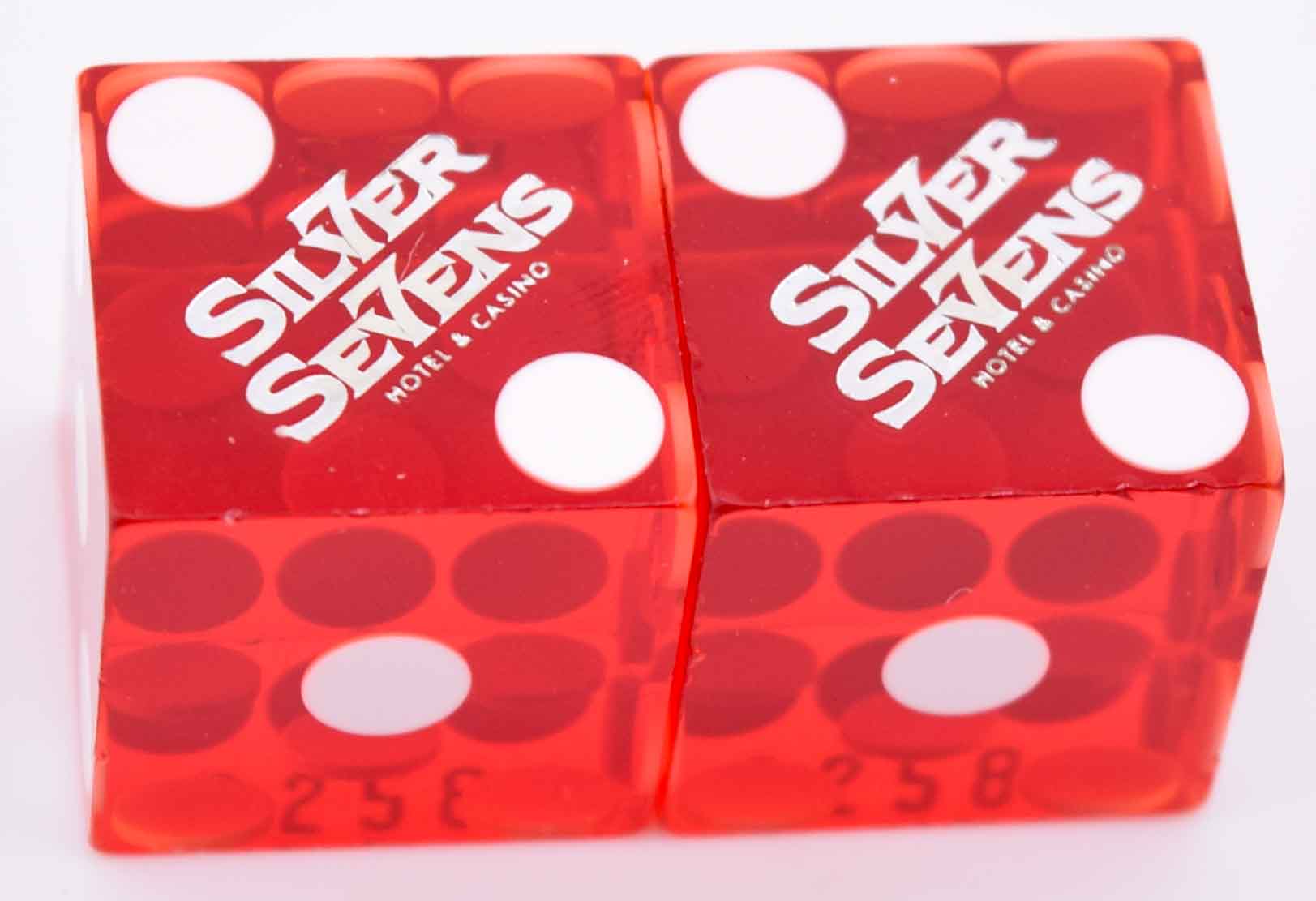 Silver Sevens Hotel & Casino Las Vegas Nevada Pair of Used Dice