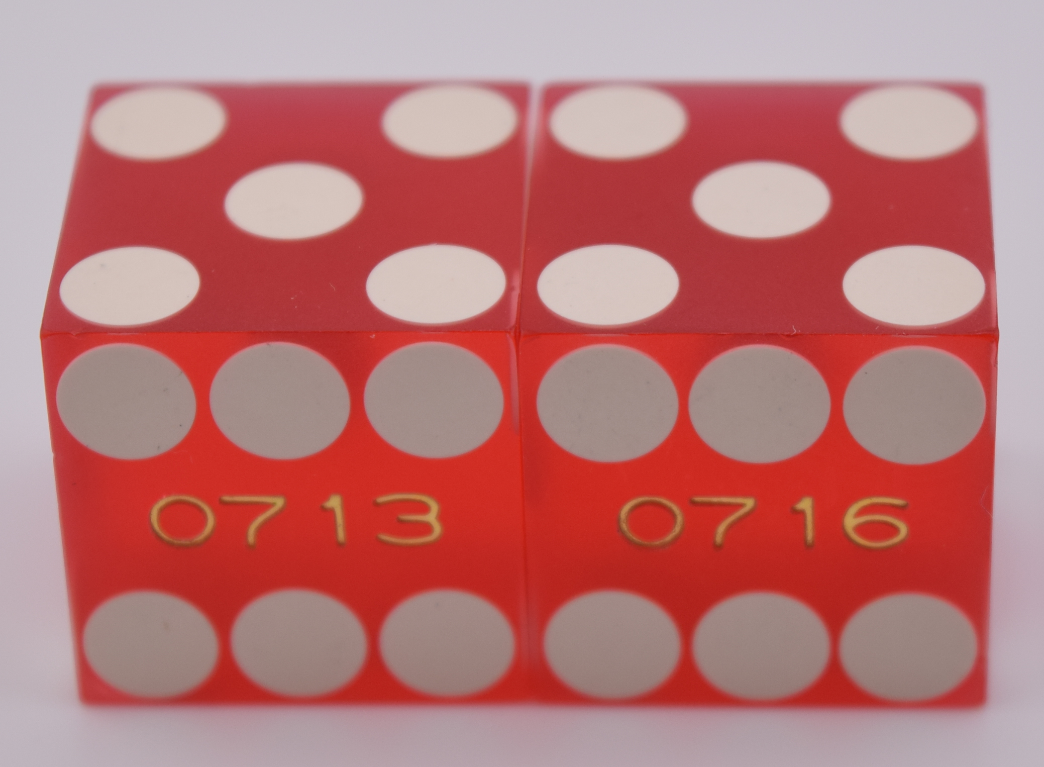 Binion's Horseshoe Club Hotel and Casino Las Vegas Nevada Red Dice Pair Vintage