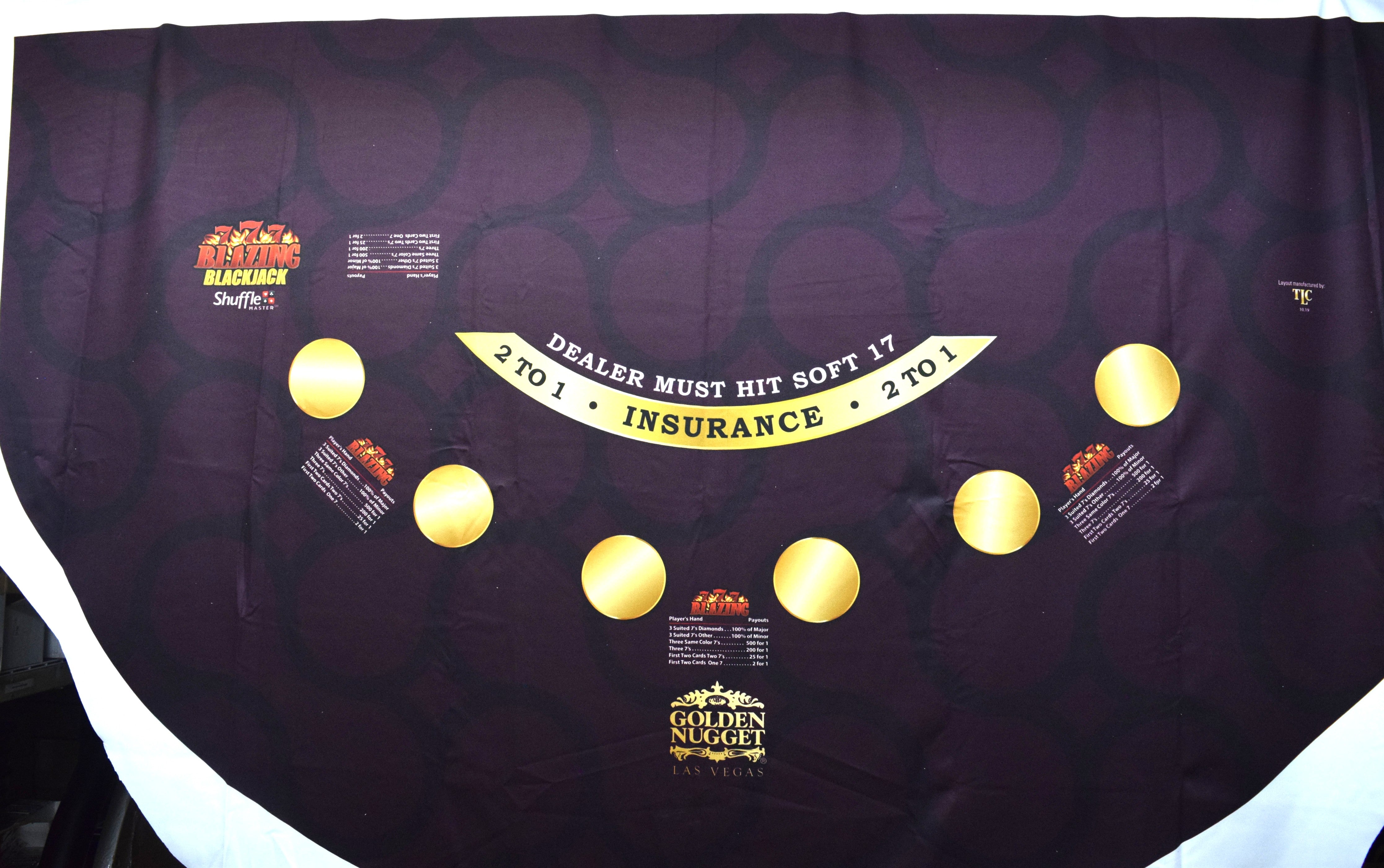 Golden Nugget Casino Las Vegas Nevada New Blazing 7's Blackjack Layout