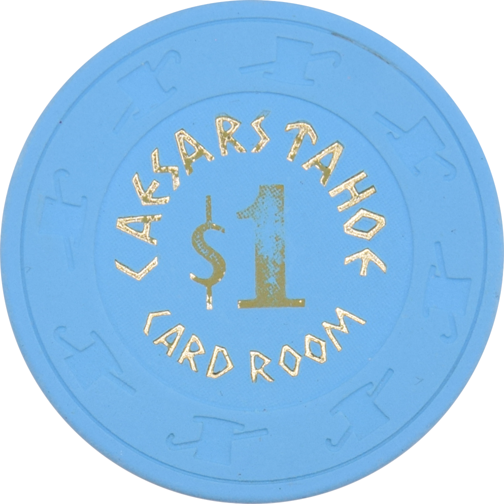 Caesars Tahoe Casino Lake Tahoe Nevada $1 Card Room Chip 1980s