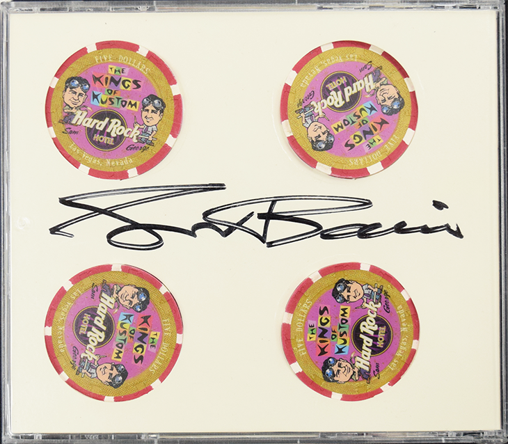 Hard Rock Hotel & Casino Las Vegas Nevada Barris Kustoms of the '50s Signed CD Set of 4 Chips 1997