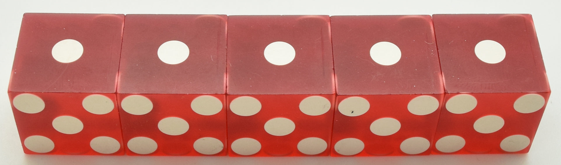 Wild Wild West Casino Las Vegas Nevada Used Sanded Red Stick of 5 Dice