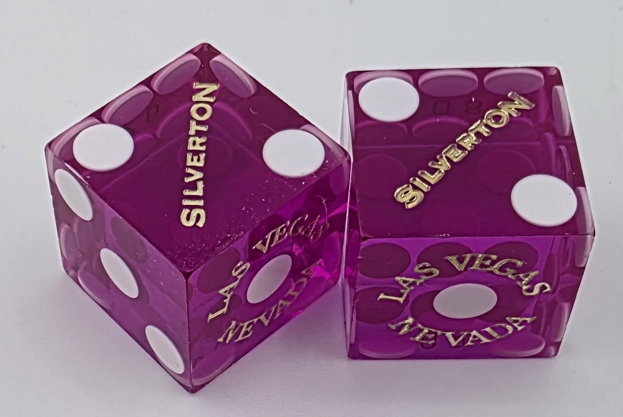 Silverton Casino Las Vegas Used Dice Pair Modern Logo