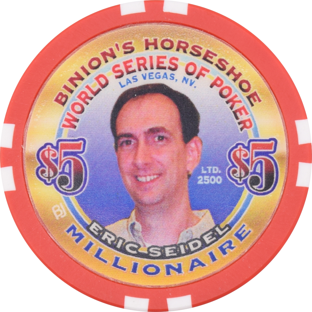 Horseshoe Club Casino Las Vegas Nevada $5 WSOP Eric Seidel Millionaire Chip 2002