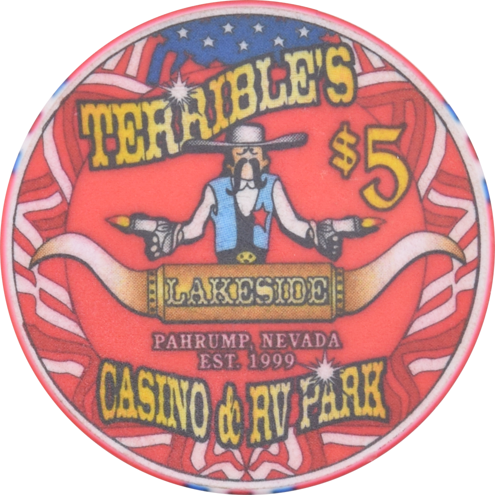 Terrible's Lakeside Casino Pahrump Nevada $5 July 4th Chip 2000