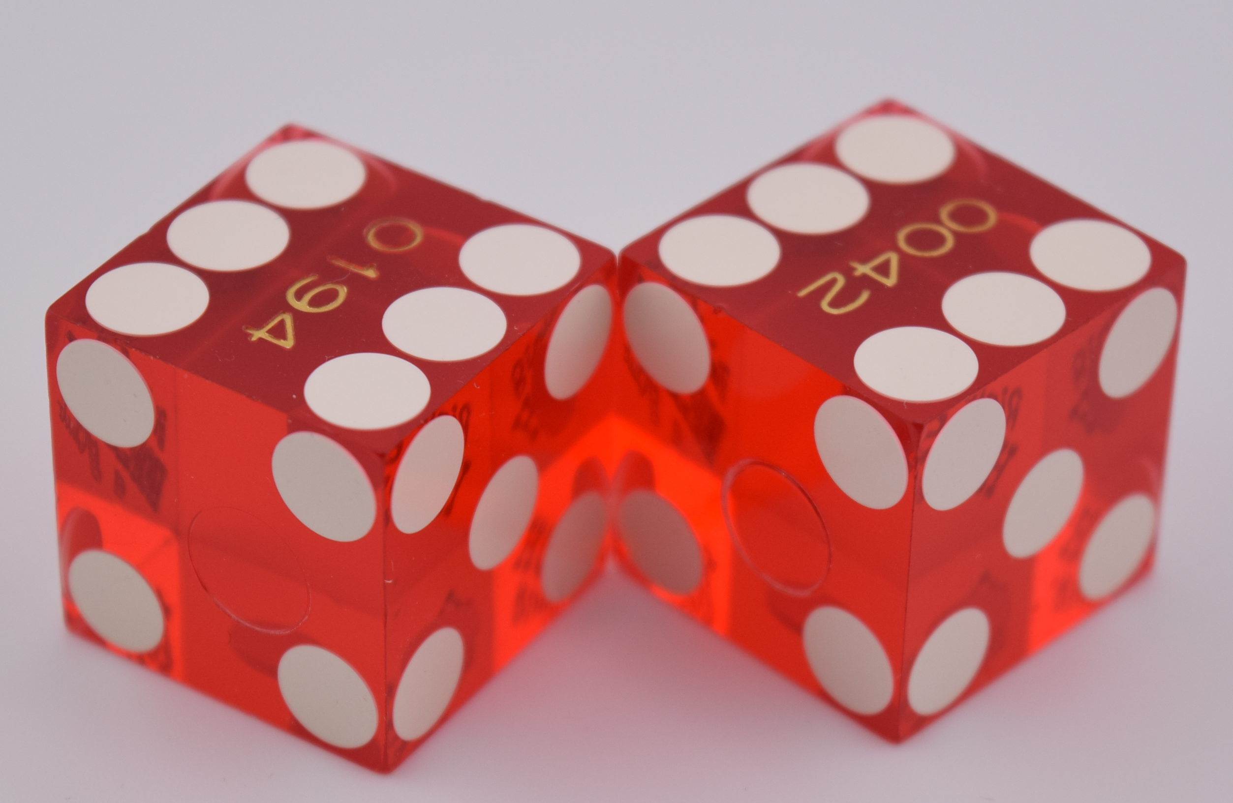 Binion's Horseshoe Club Hotel and Casino Las Vegas Nevada Red Dice Pair