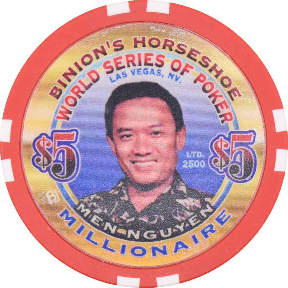 Horseshoe Club Casino Las Vegas Nevada $5 WSOP Men Nguyen Millionaire Chip 2002