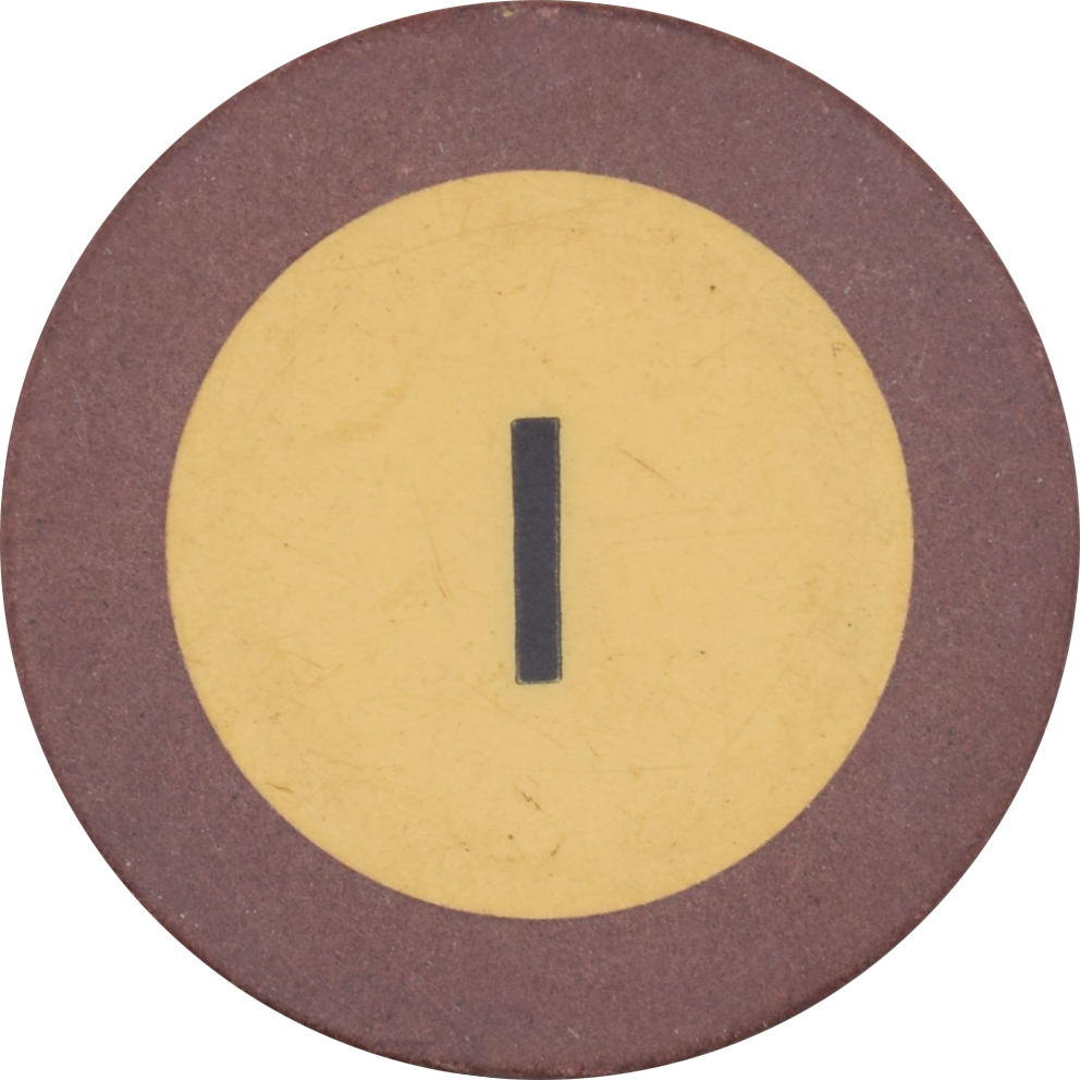 21 West Elizabeth Illegal Casino Detroit Michigan Brown 1 Chip 1923