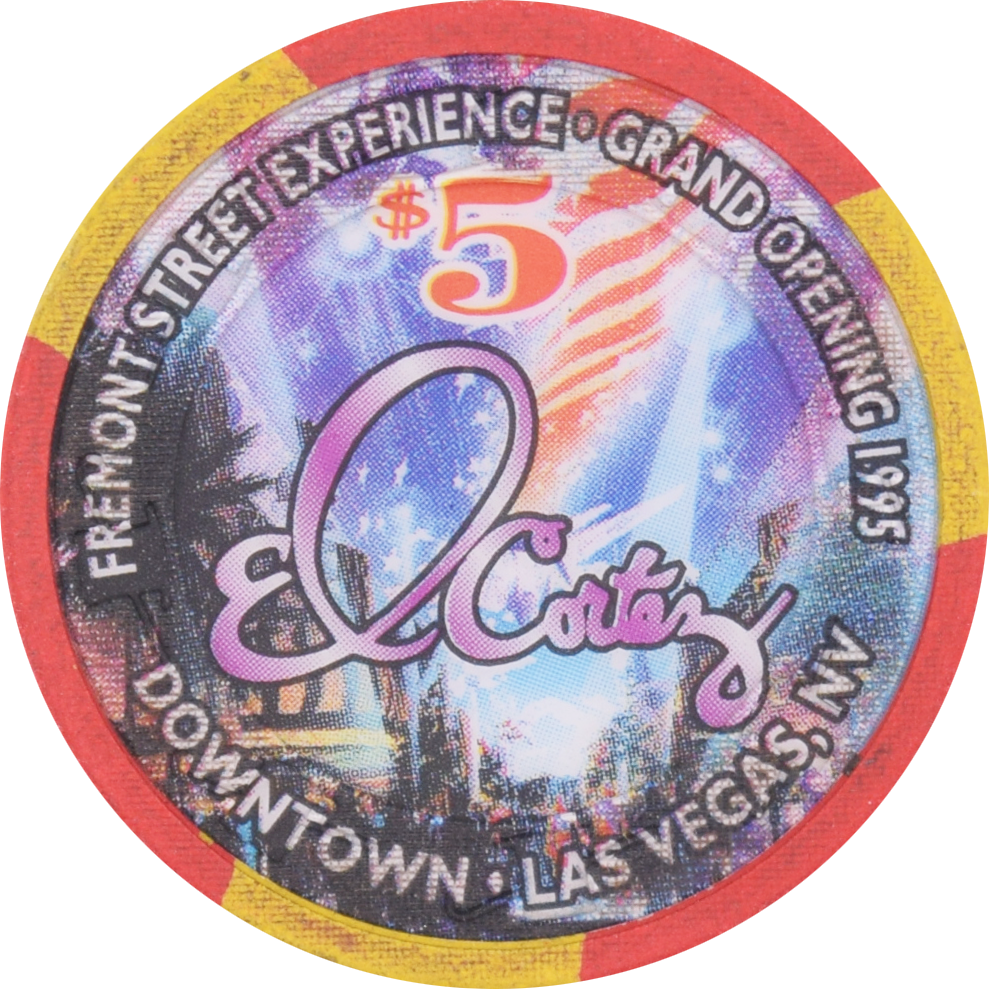 El Cortez Casino Las Vegas Nevada $5 Fremont Street Grand Opening Chip 1995
