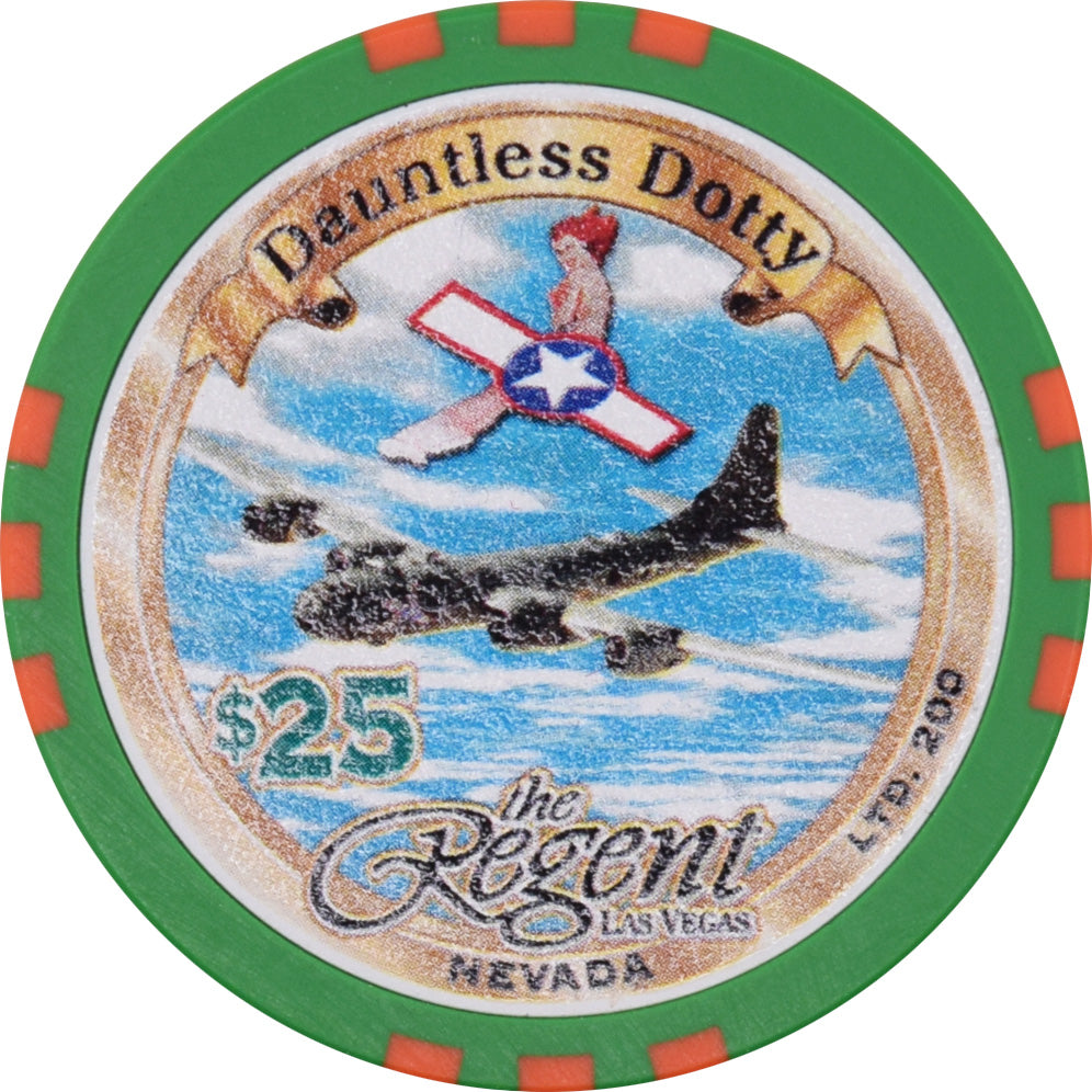 The Regent Casino Las Vegas Nevada $25 Dauntless Dotty Chip 2001