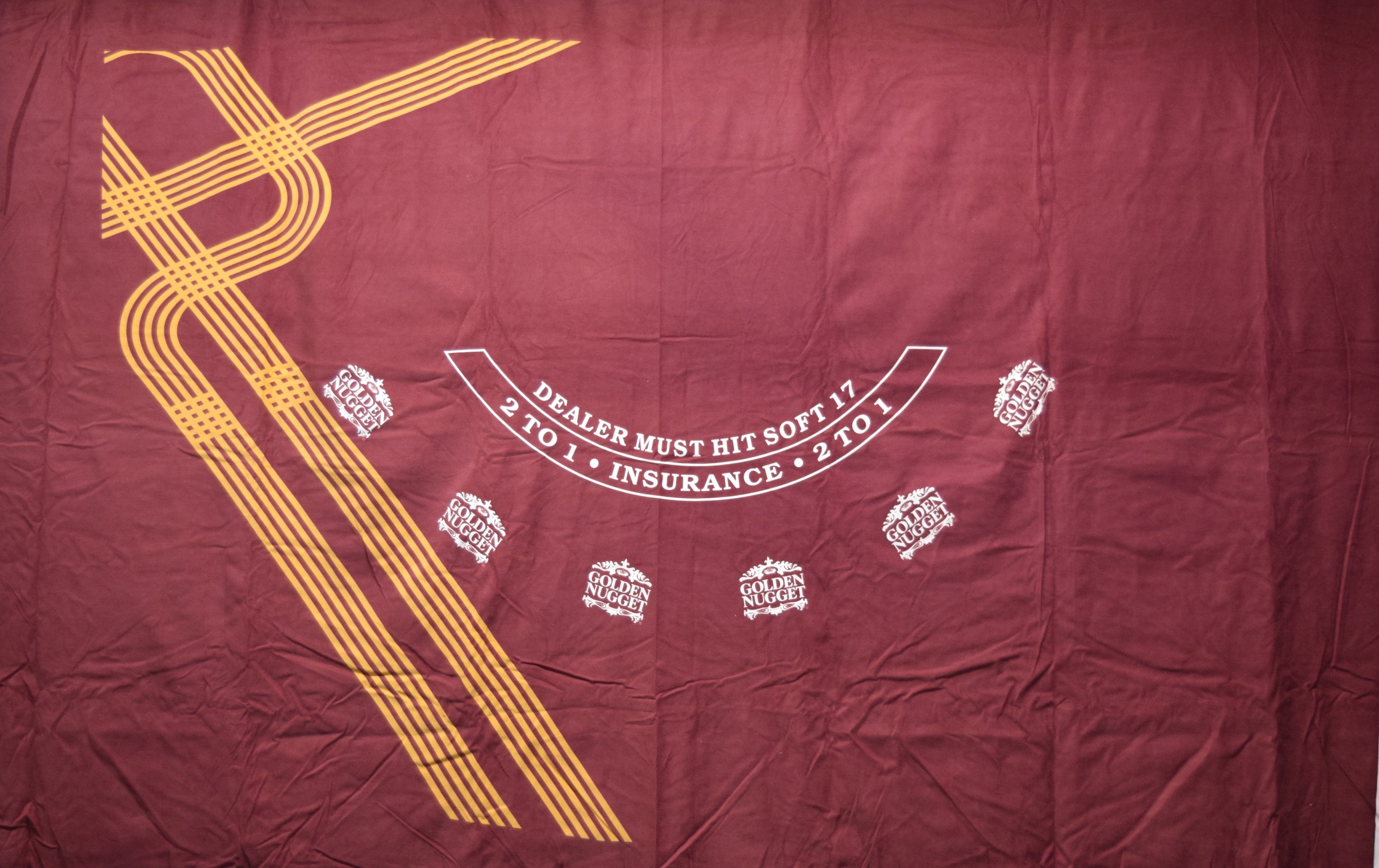 Golden Nugget Casino Las Vegas Nevada New Burgundy Blackjack Layout