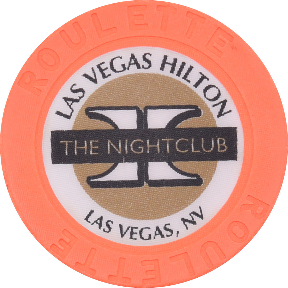 Las Vegas Hilton Casino Las Vegas Nevada Orange Roulette The Night Club Chip 1998
