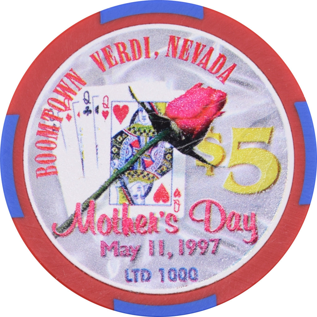 Boomtown Casino Verdi Nevada $5 Mother's Day Chip 1997