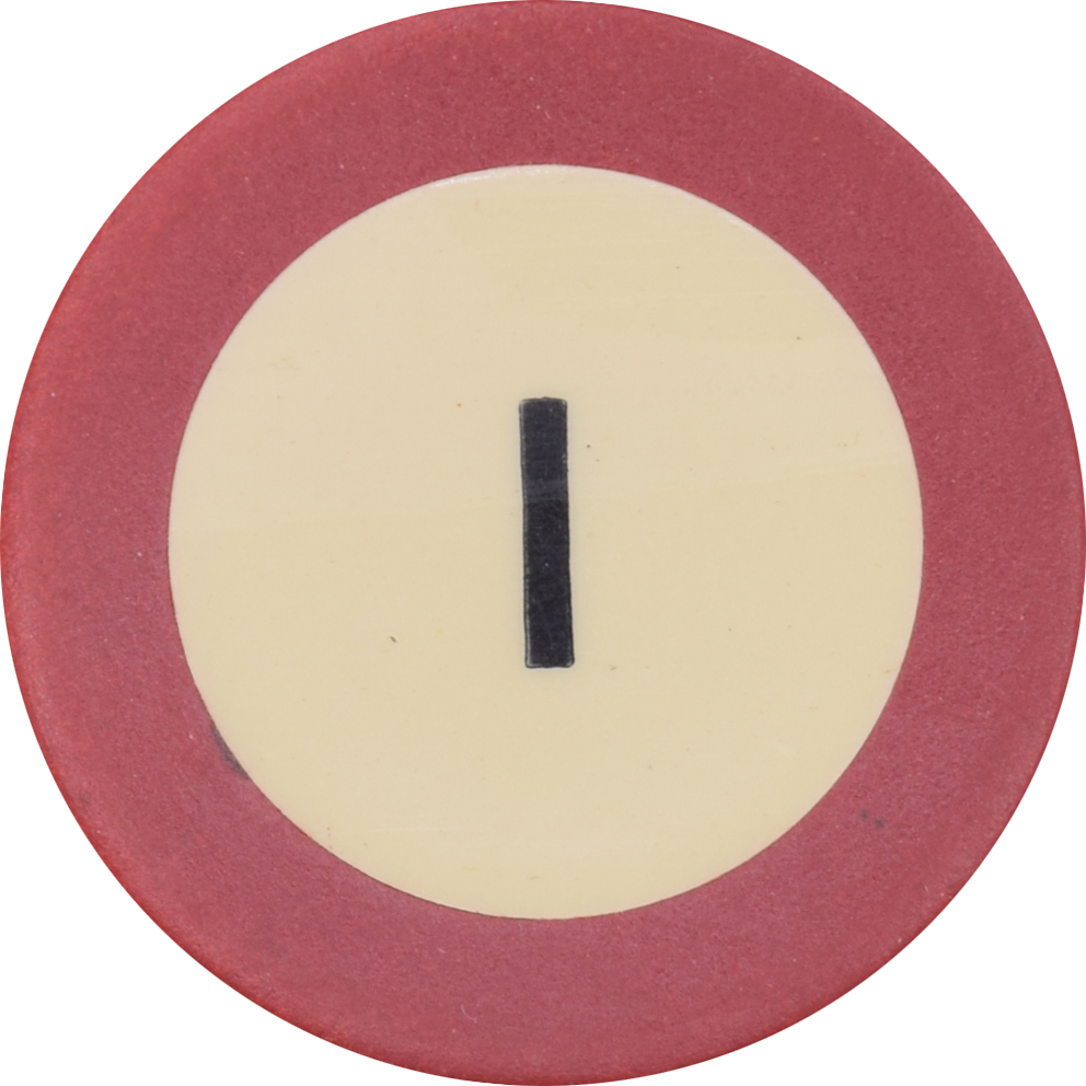 21 West Elizabeth Illegal Casino Detroit Michigan Red 1 Chip 1923