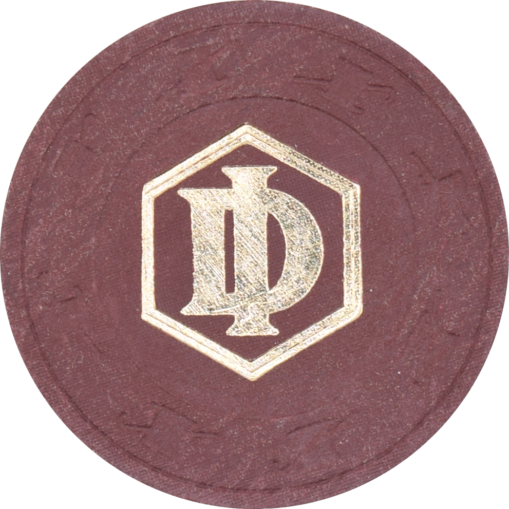 Desert Inn Casino Las Vegas Nevada Hot Stamp Roulette Brown Chip 1980