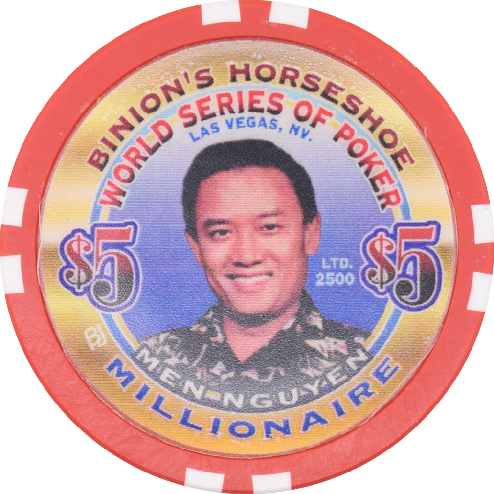 Horseshoe Club Casino Las Vegas Nevada $5 WSOP Men Nguyen Millionaire Chip 2002