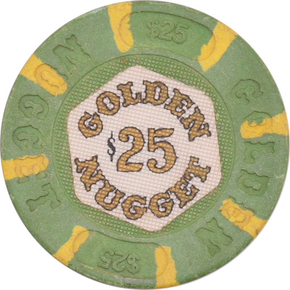 Golden Nugget Casino Atlantic City New Jersey $25 1st Edition Chip
