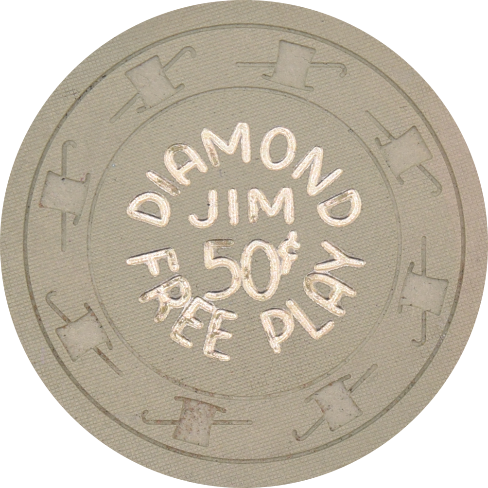 Diamond Jim's Nevada Club Casino Las Vegas Nevada 50 Cent Free Play Chip 1962