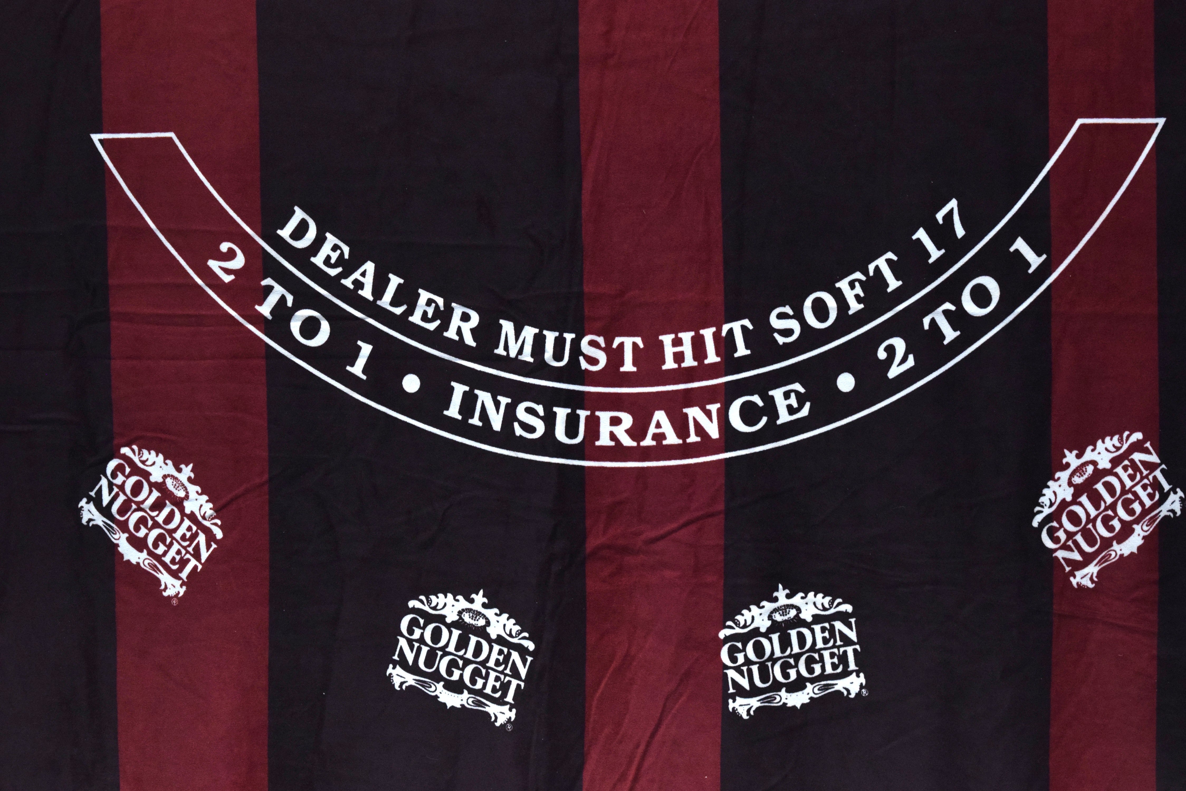 Golden Nugget Casino Las Vegas Nevada Maroon New Blackjack Layout