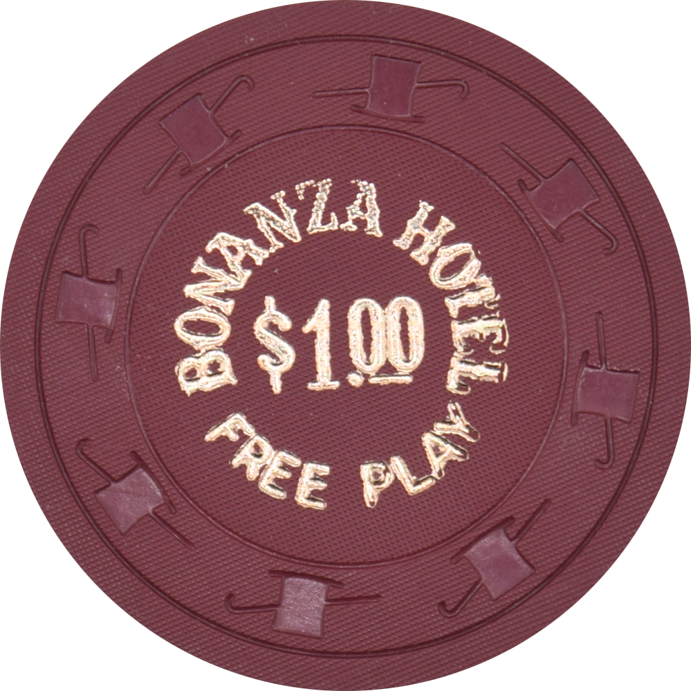 Bonanza Hotel Casino Las Vegas Nevada $1 Free Play Chip 1969