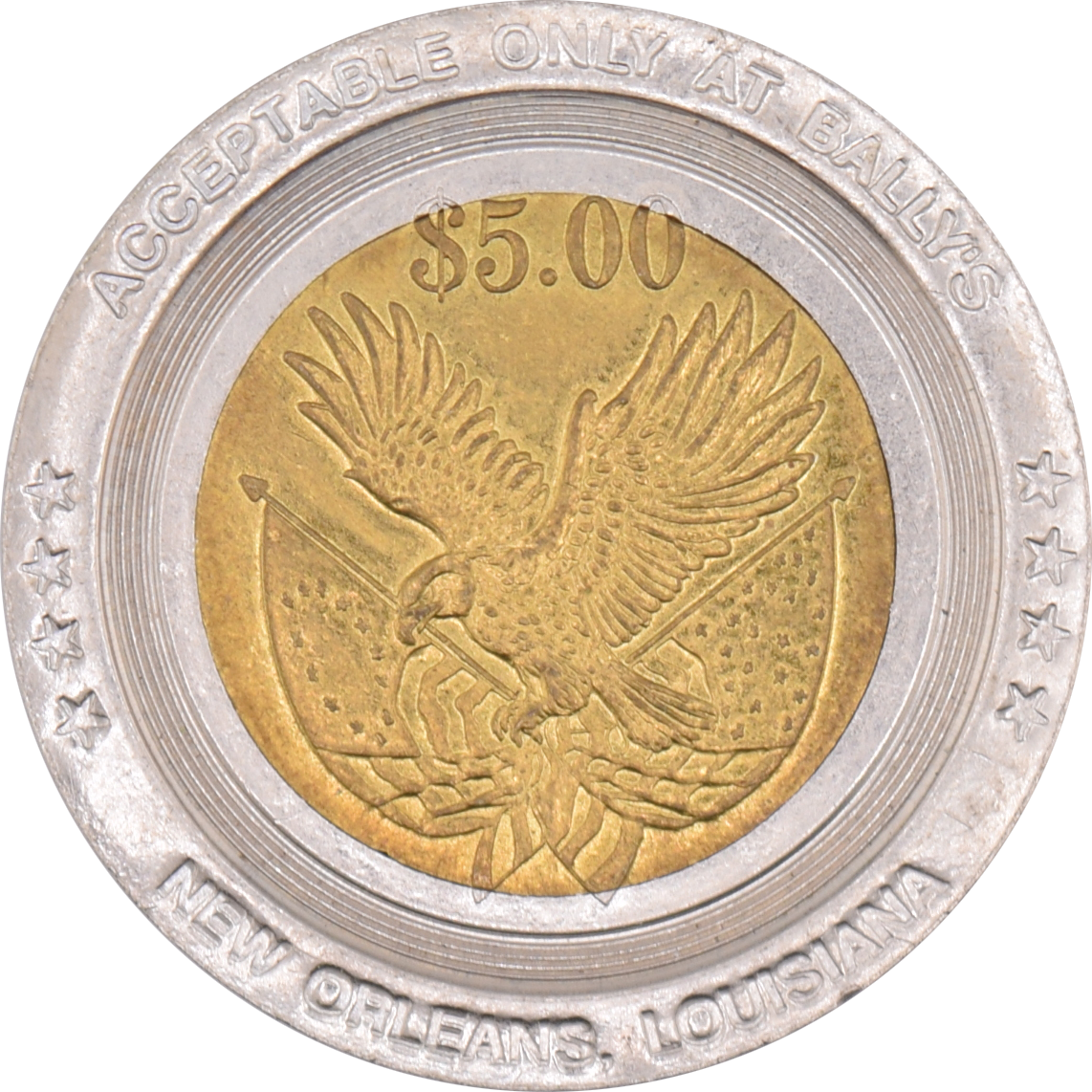 Bally's Casino New Orleans Louisiana $5 Token