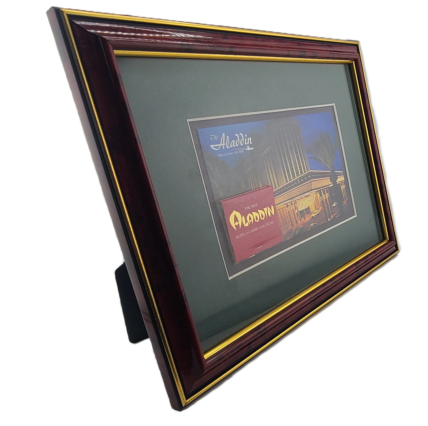 Vintage Casino 8 X 10 Frame Aladdin Las Vegas Nevada Matchbook