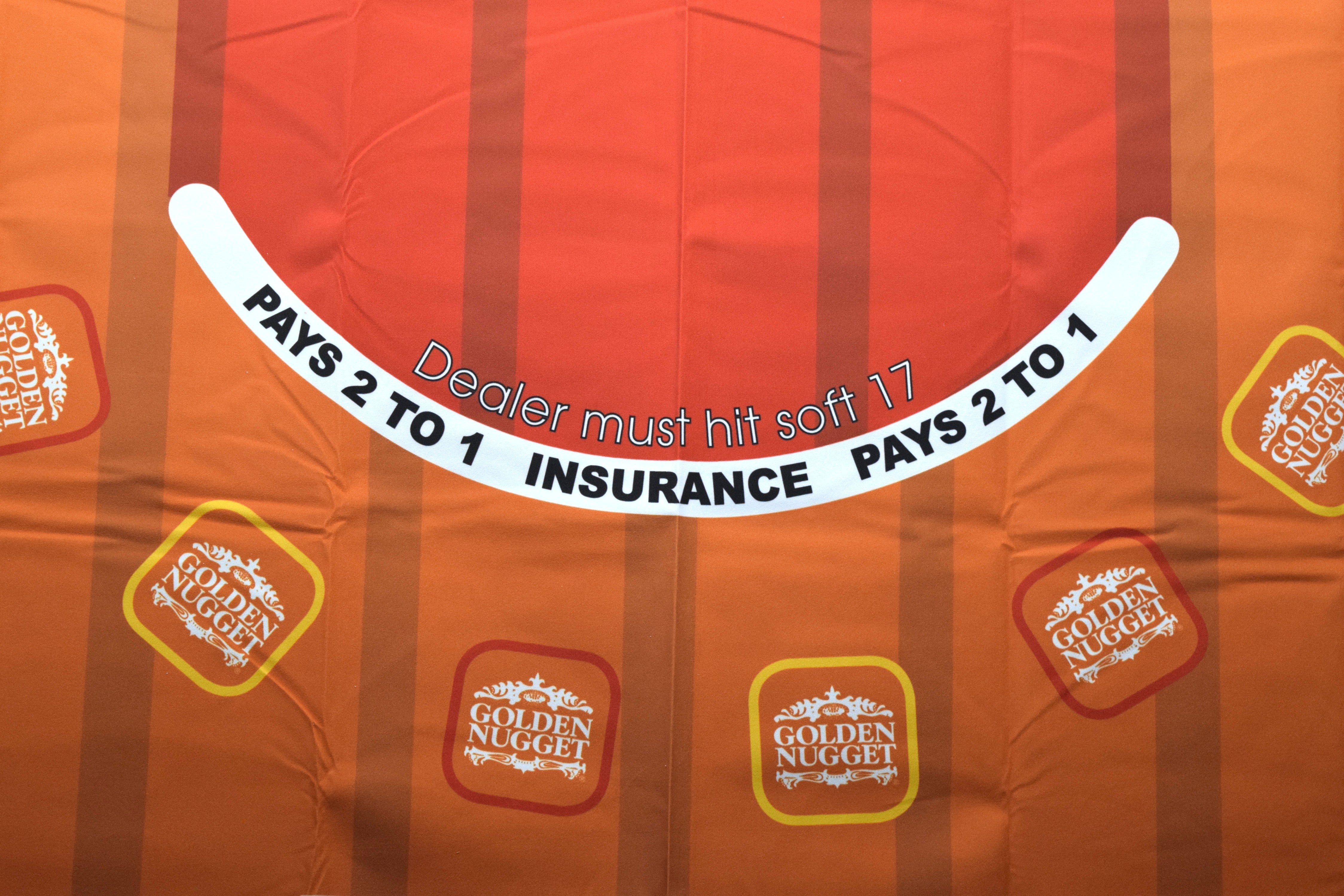 Golden Nugget Casino Las Vegas Nevada New Rush Tower Orange Blackjack Layout