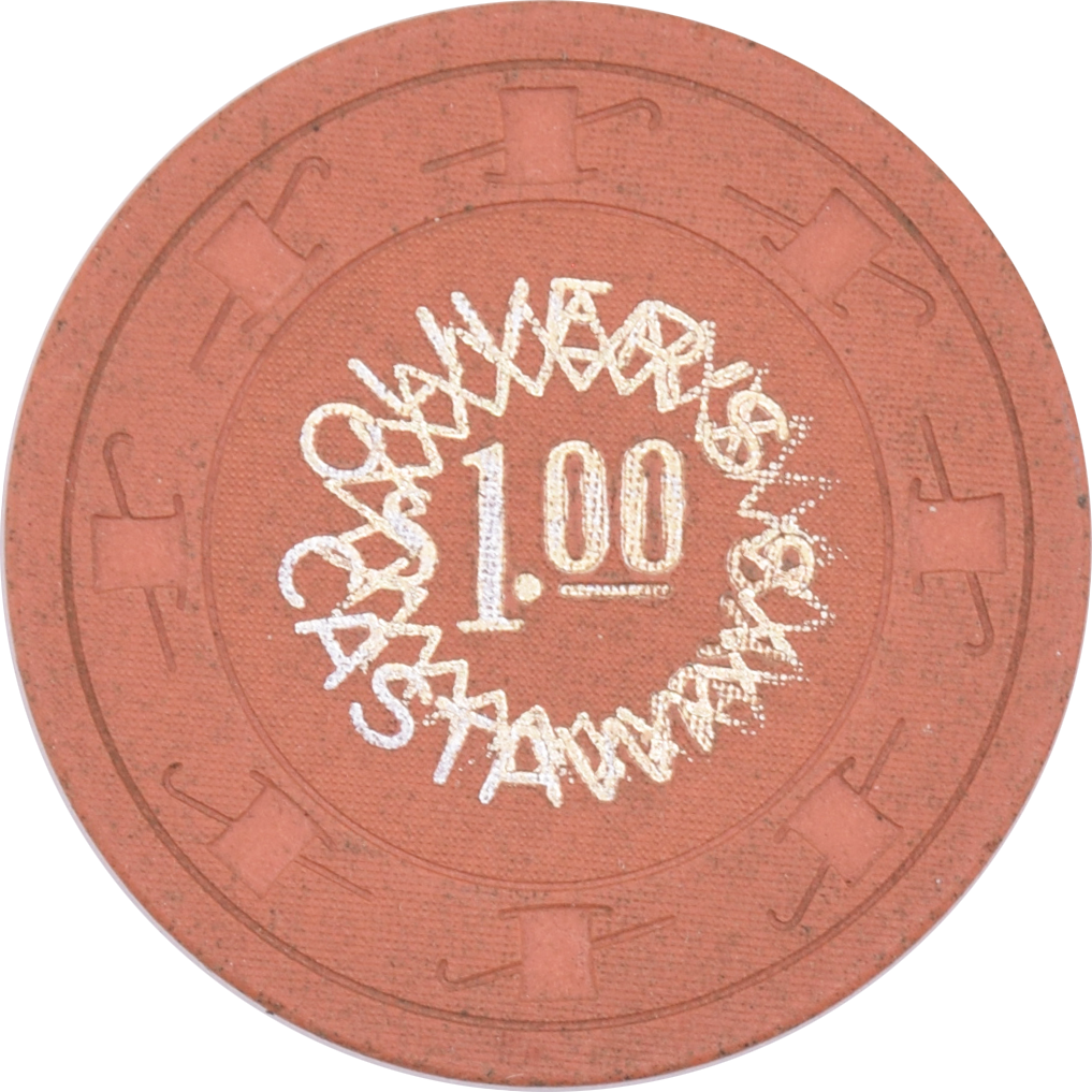 Oliver's Castaways Casino Las Vegas Nevada $1 Cancelled Chip 1962