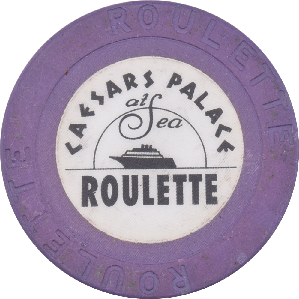 Caesars Palace at Sea Cruise Line Purple Roulette Chip