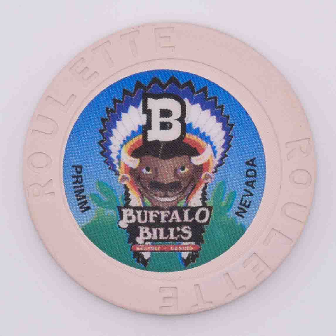 Buffalo Bill's Casino Primm Nevada Grey Roulette B Chip 1998
