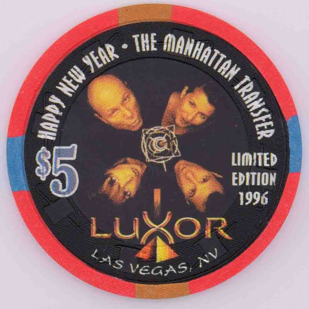 Luxor Casino Las Vegas Nevada $5 Manhattan Transfer Chip 1996