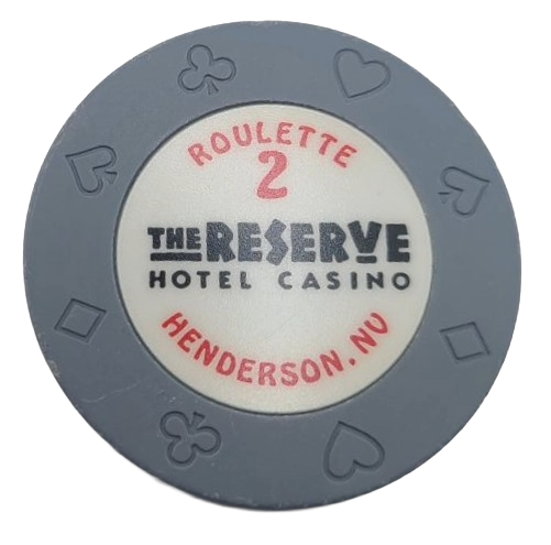 The Reserve Casino Henderson Nevada Roulette Gray Chip 1998