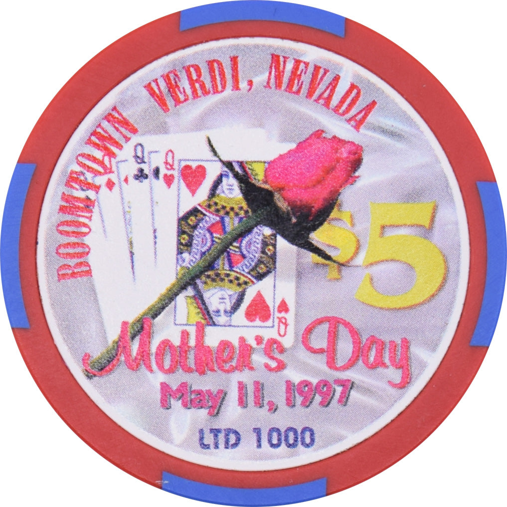 Boomtown Casino Verdi Nevada $5 Mother's Day Chip 1997