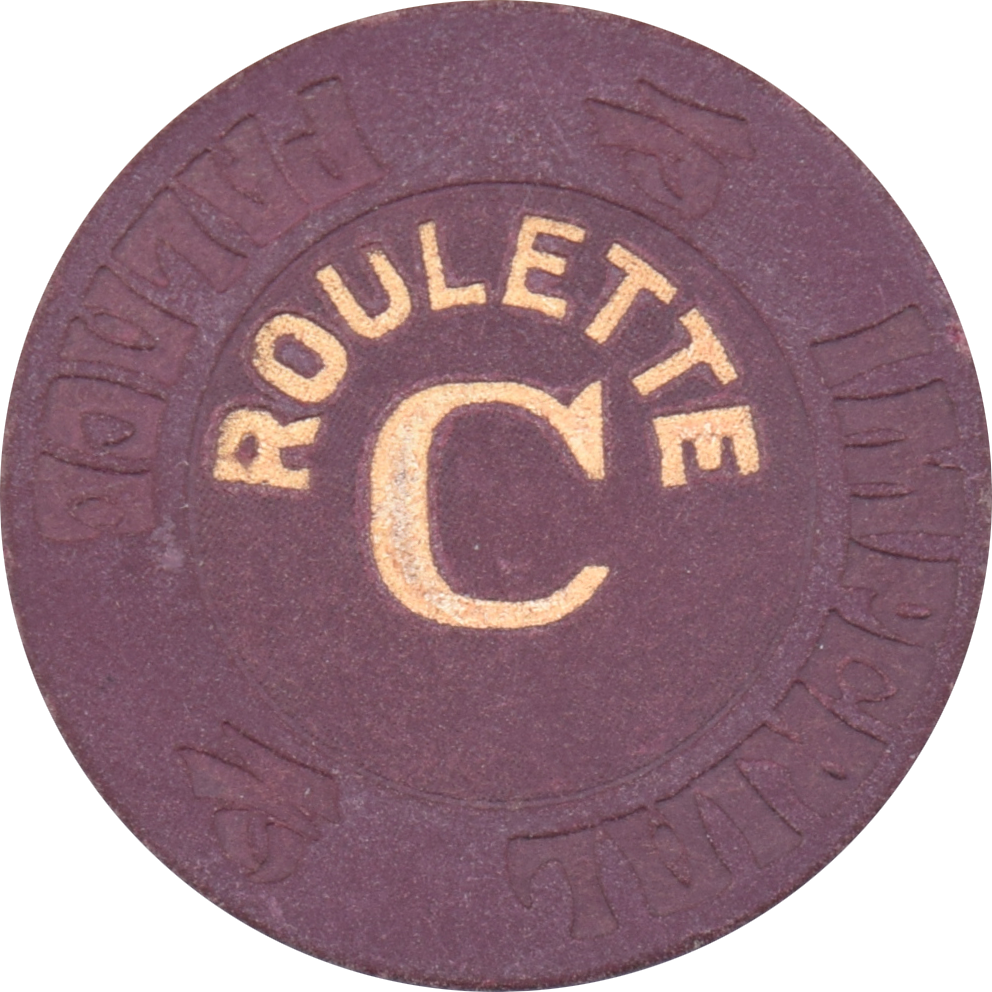 Imperial Palace Casino Las Vegas Nevada Roulette C Brown Chip 1980s
