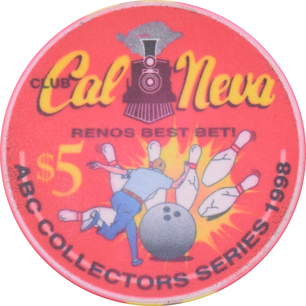 Club Cal-Neva Casino Reno Nevada $5 ABC Collectors Series Chip 1998