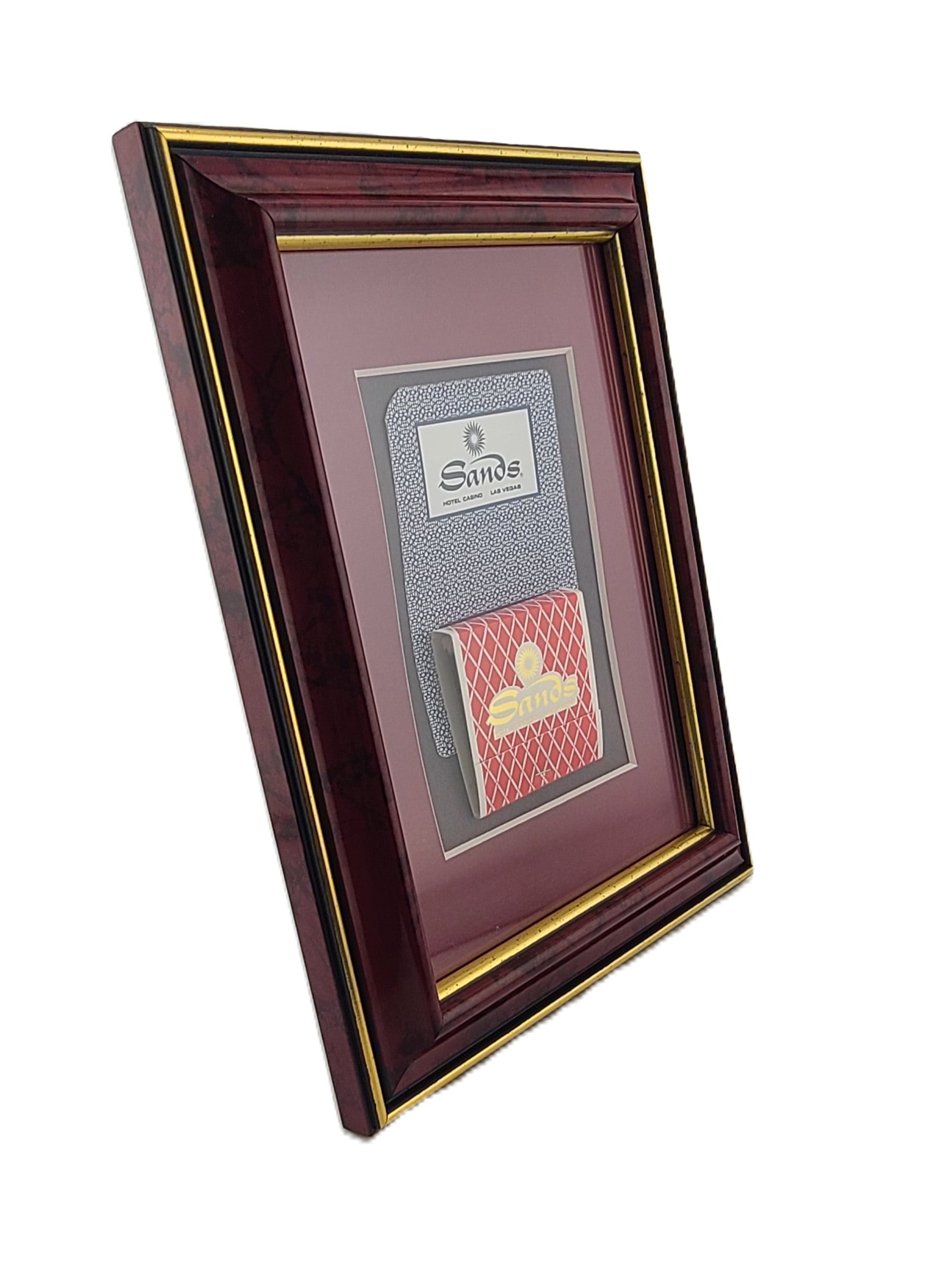 Vintage Casino 7 x 5 Frame Sands Las Vegas Card and Matchbook