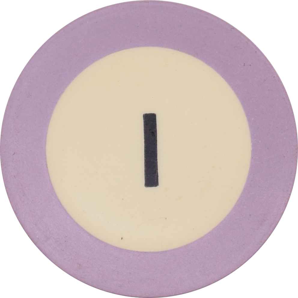 21 West Elizabeth Illegal Casino Detroit Michigan Purple 1 Chip 1923