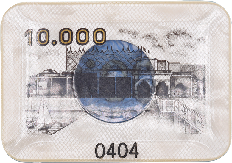 Casino le Palm Beach Cannes France ₣10000 Plaque
