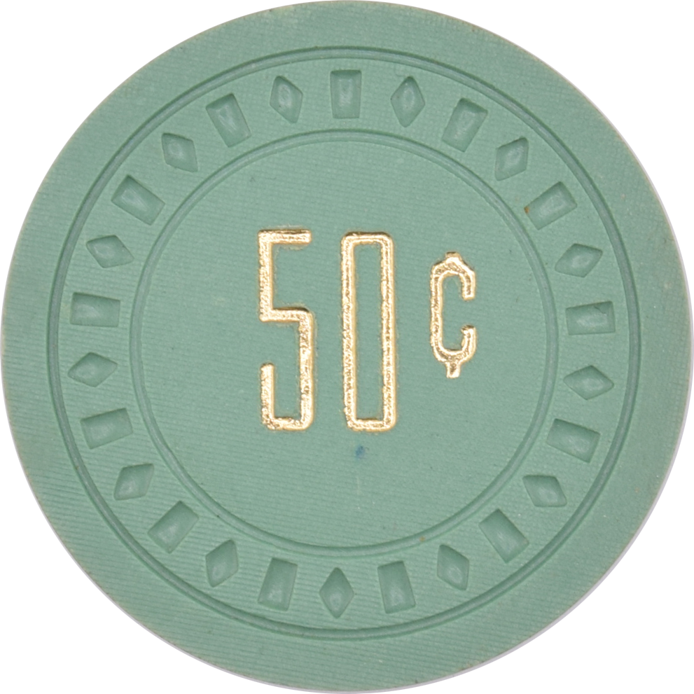 Commercial Hotel Casino Battle Mountain Nevada 50 Cent Chip 1955