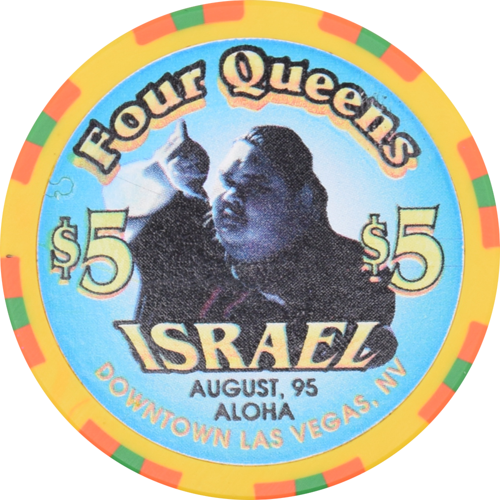 Four Queens Casino Las Vegas Nevada $5 Israel Aloha Chip 1995