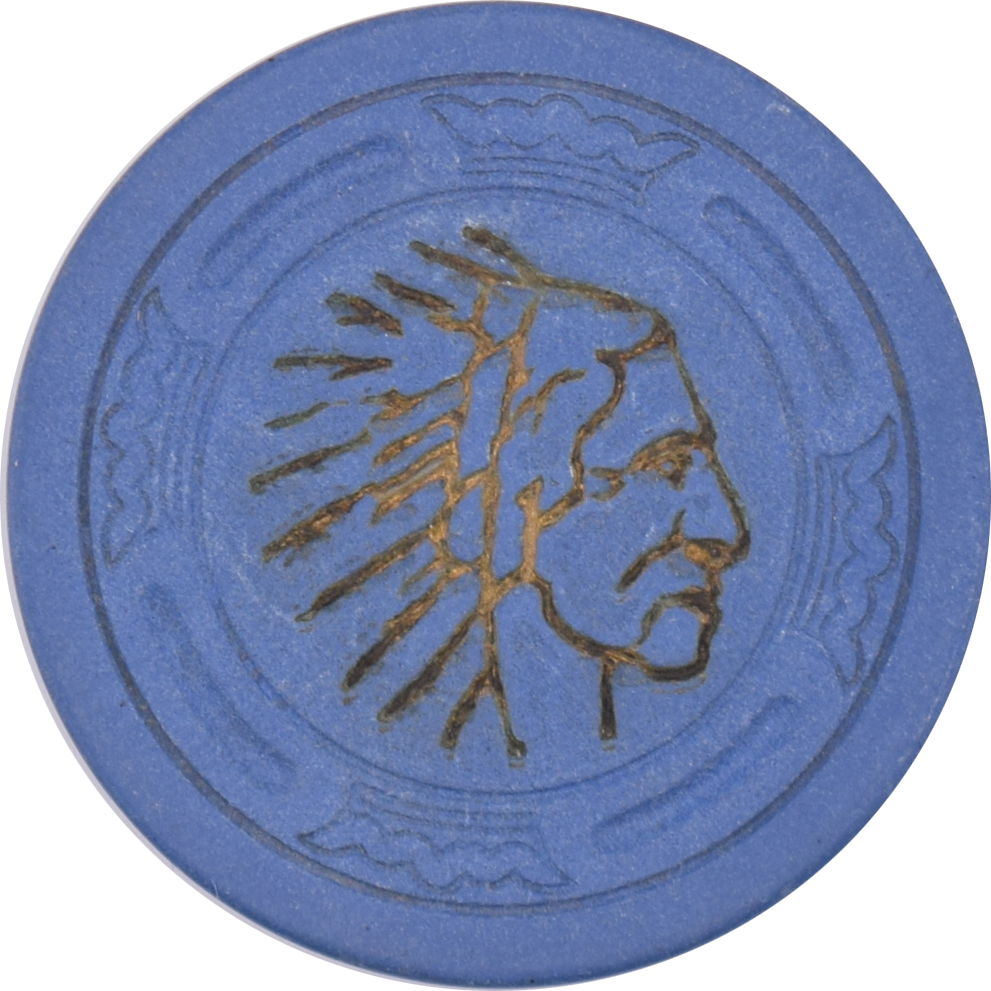 Colony Club Casino Reno Nevada Blue LgCrown Roulette Chip 1949