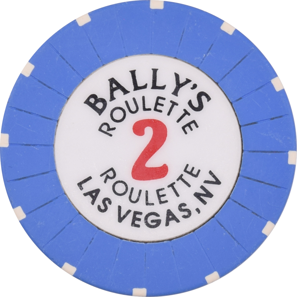 Bally's Casino Las Vegas Nevada Roulette 2 Blue Chip 1997