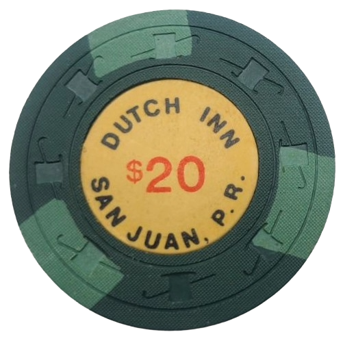 Dutch Inn Casino San Juan Puerto Rico $20 Chip