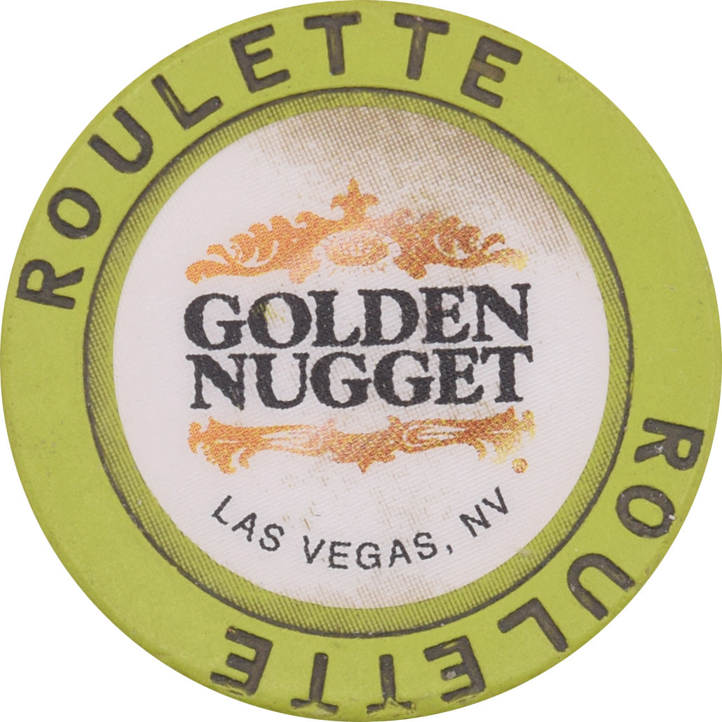 Golden Nugget Casino Las Vegas Nevada Green (Black Letters) Roulette Chip