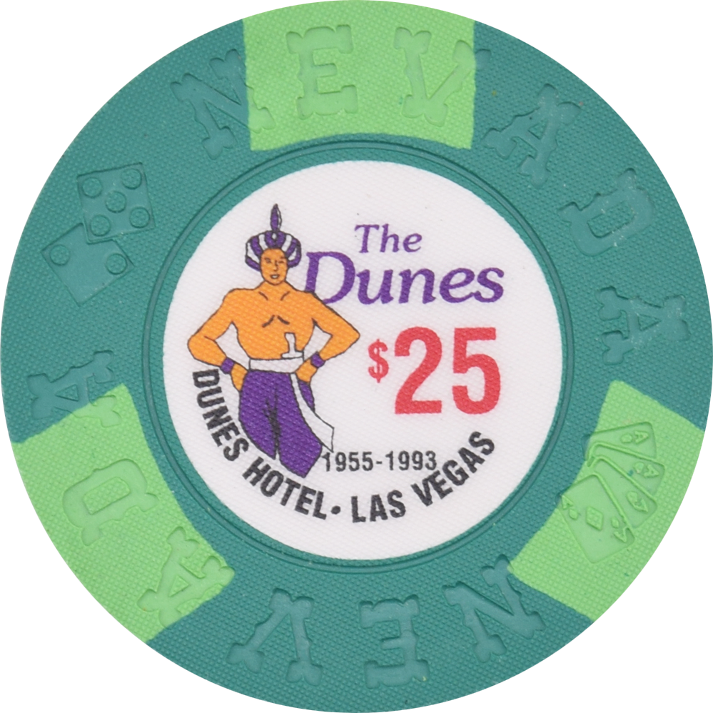 The Dunes Casino Las Vegas Nevada $25 Borland Commemorative Chip 1994