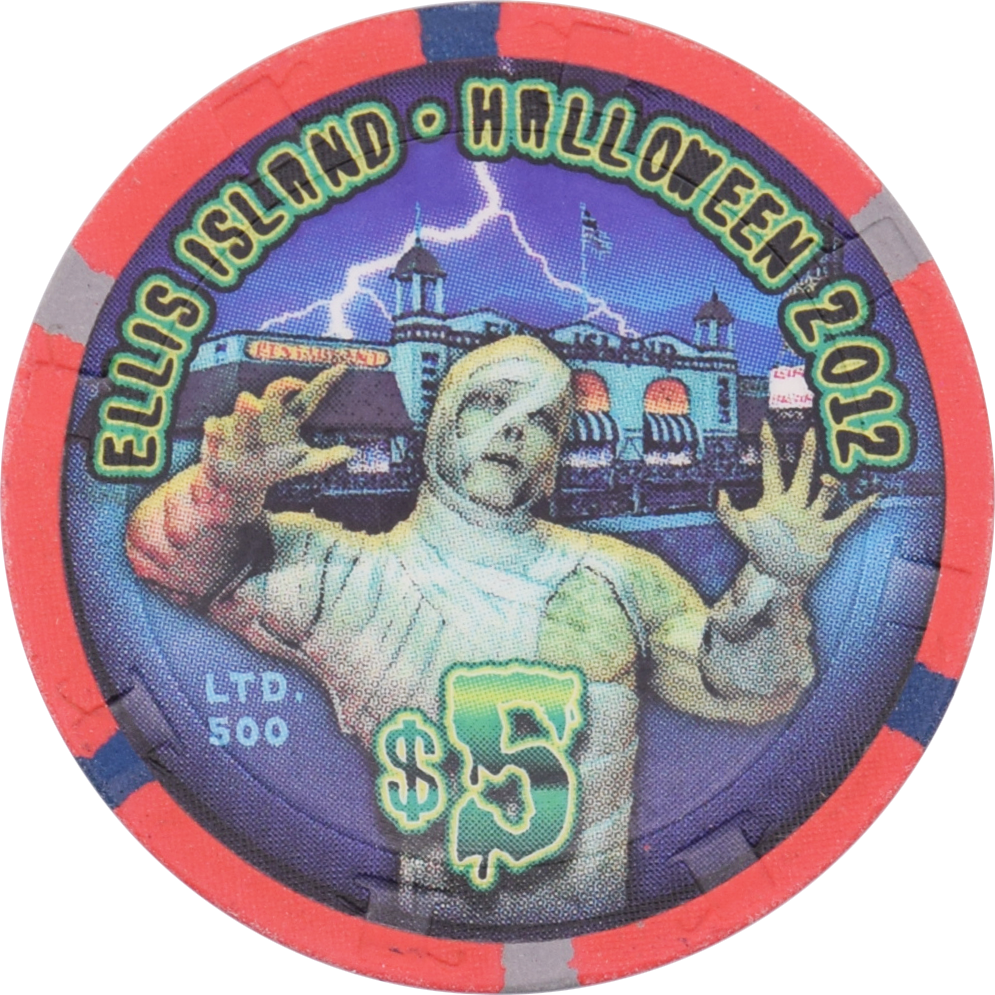 Ellis Island Casino Las Vegas Nevada $5 Halloween Chip 2012