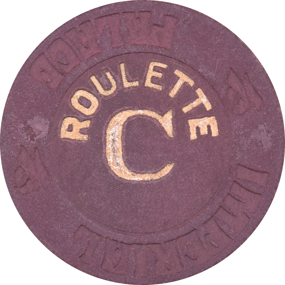 Imperial Palace Casino Las Vegas Nevada Roulette C Brown Chip 1980s