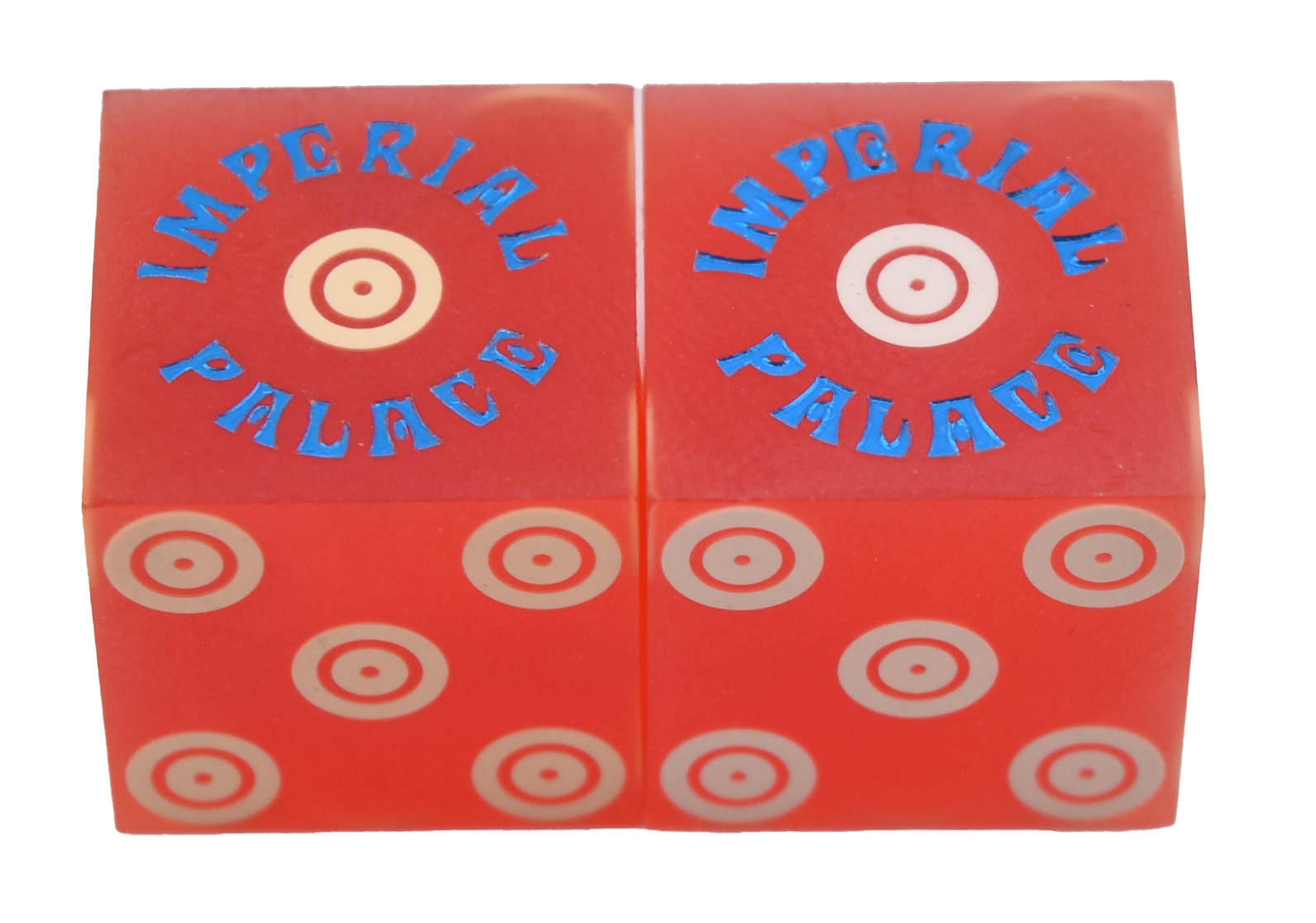 Imperial Palace Used Casino Pair of Bullseye Style Dice